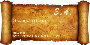 Stanga Alina névjegykártya